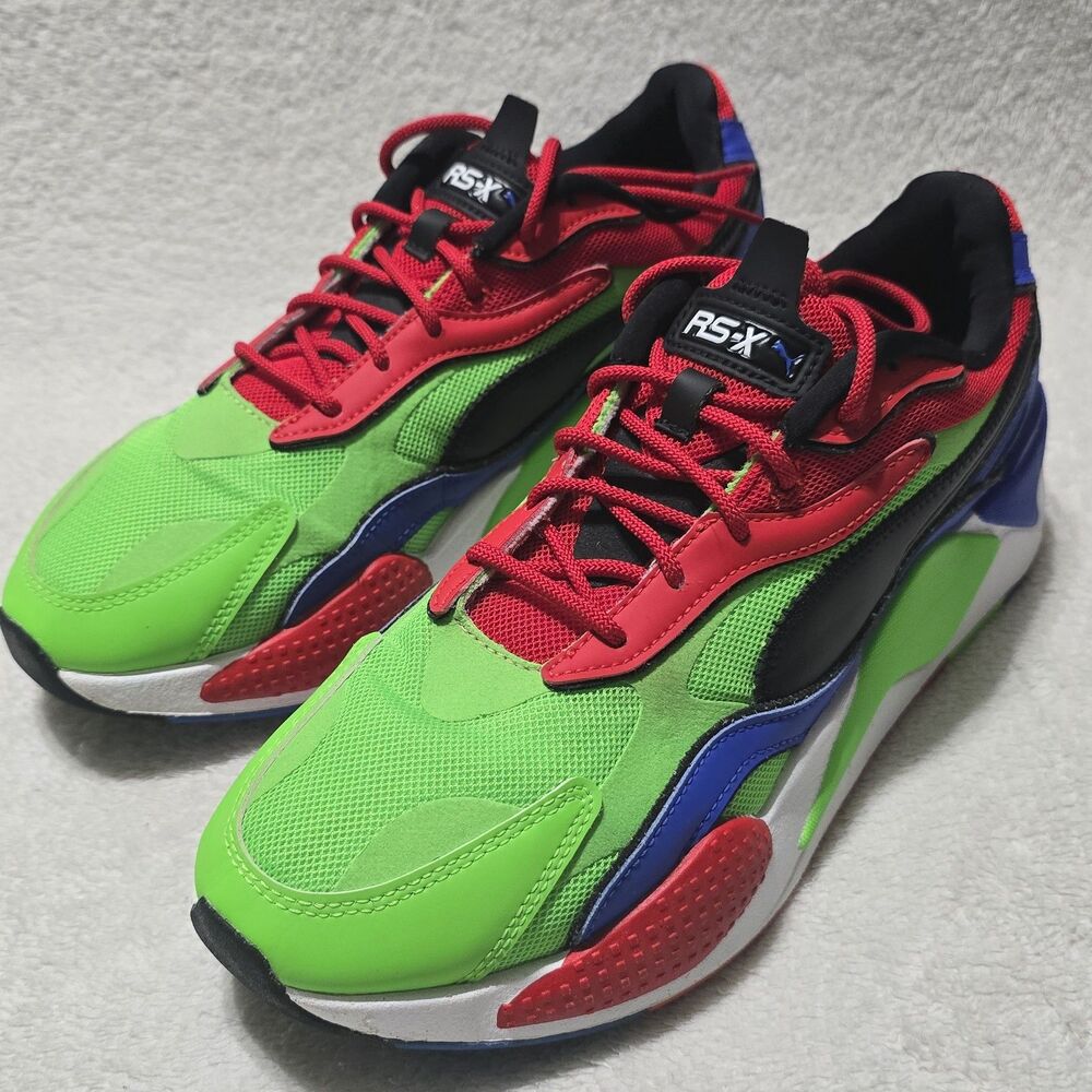 PUMA RS-X3 Men's Sz 11 Sneakers Tailored Green/Black/Blue 373418-01  Shoes